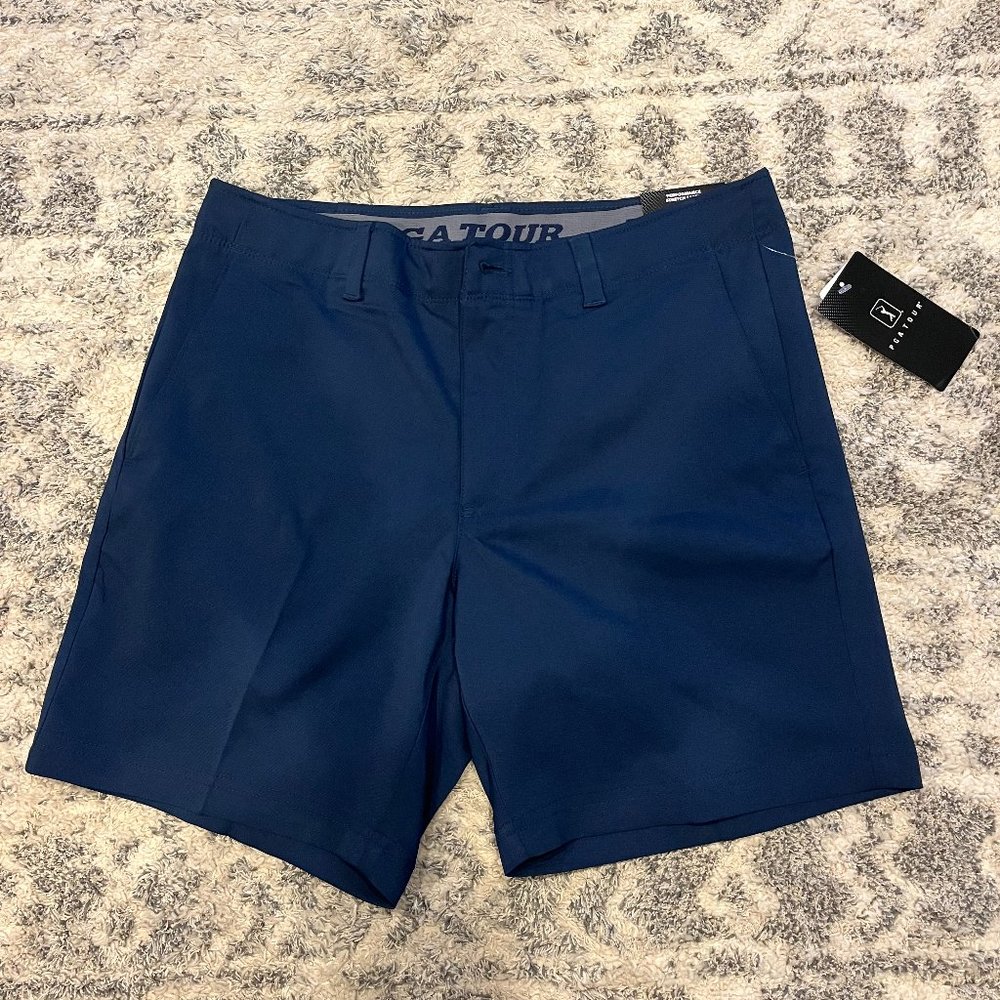 PGA Tour Navy Golf Shorts - 7" Inseam - Size 32